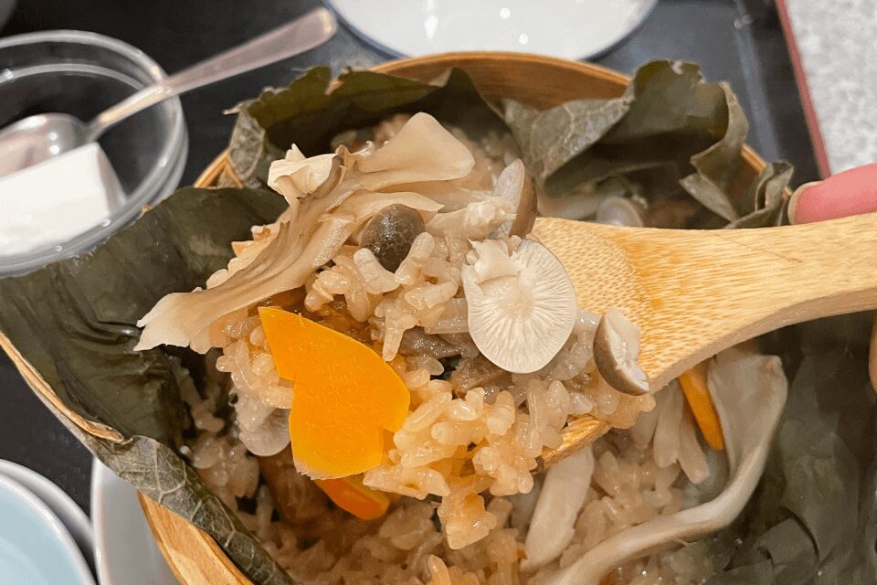 伊万里中華天狗屋飯店ランチメニューキノコおこわセット