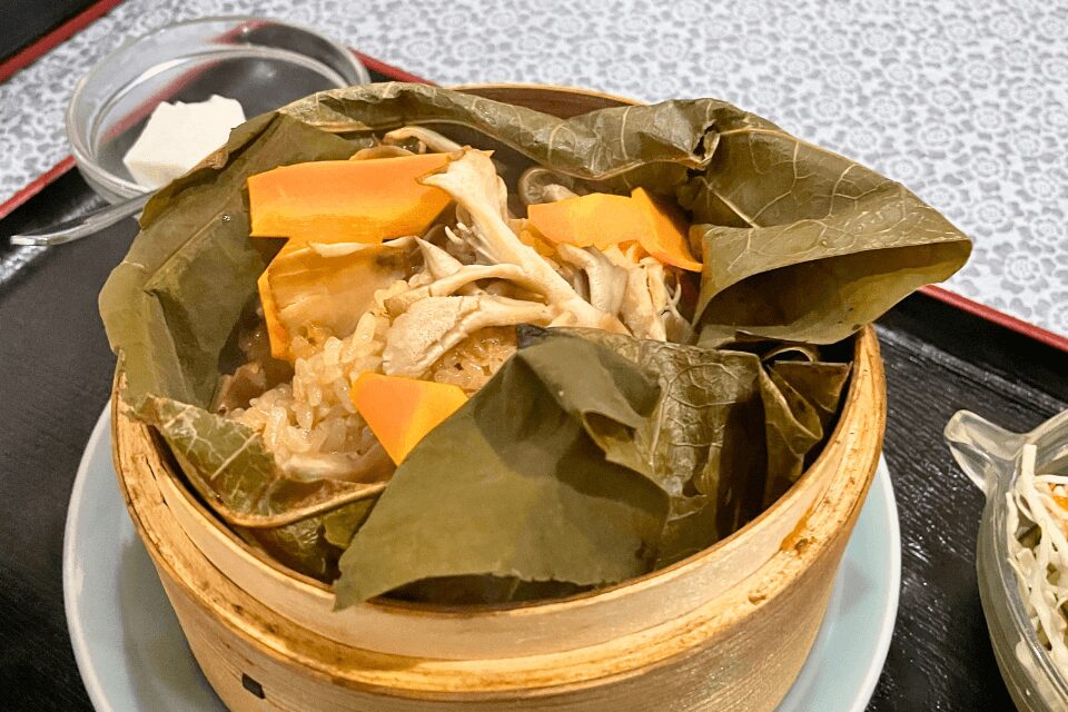 伊万里中華天狗屋飯店ランチメニューキノコおこわ